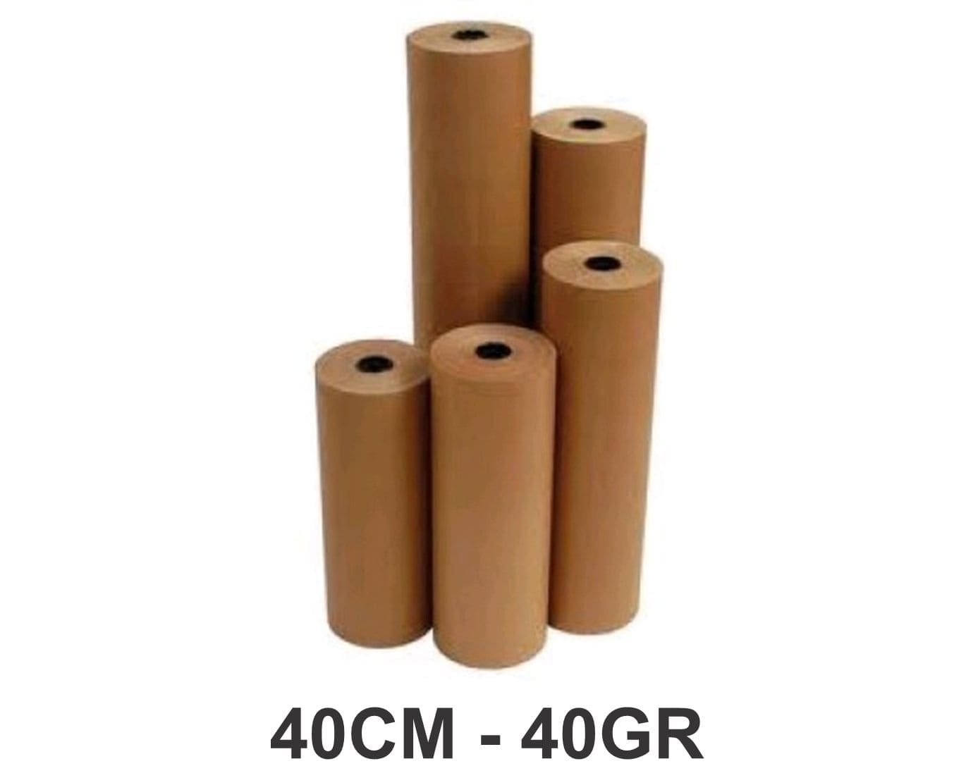 Bobina Papel Para Embrulho Kraft 40g 40cm Hamburgo Plast 4743